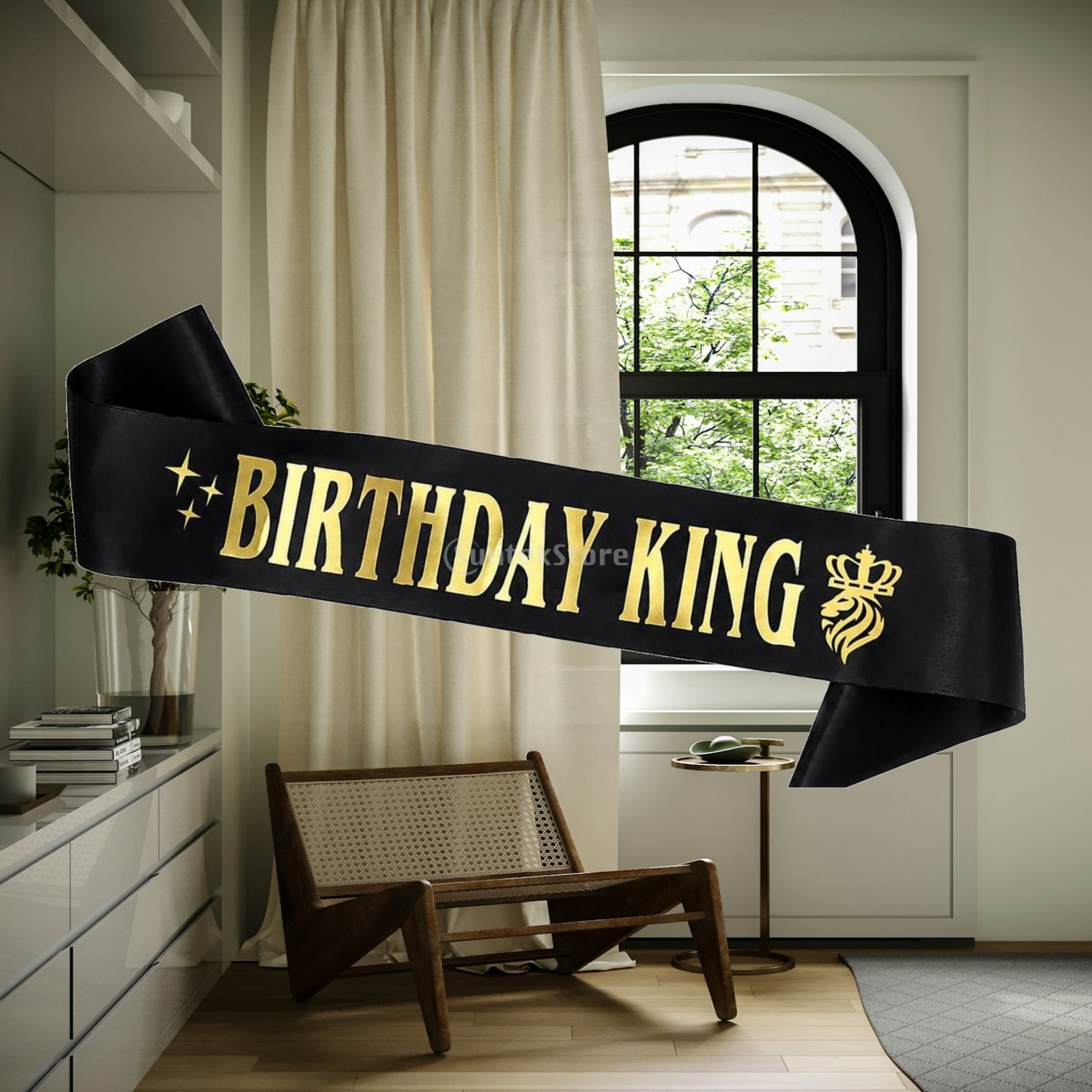 Birthday Sash Glitter - Corona da re in glitter per