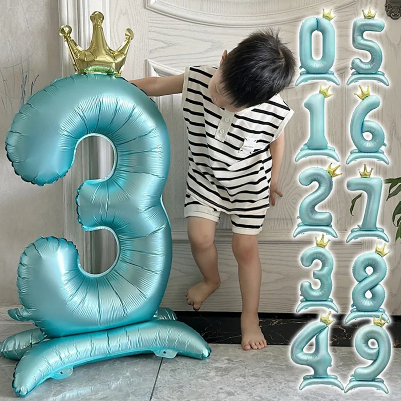 Balloon Pump Hand - Palloncini Numerici Blu da 42 Pollici