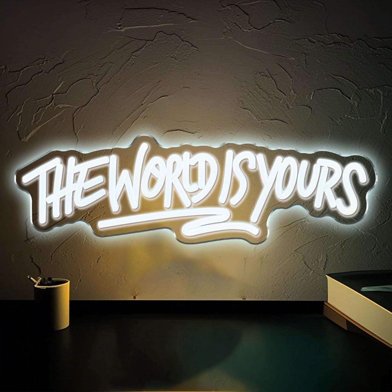 Insegna al neon The World is Y - Neon Sign Party recensione e prezzo