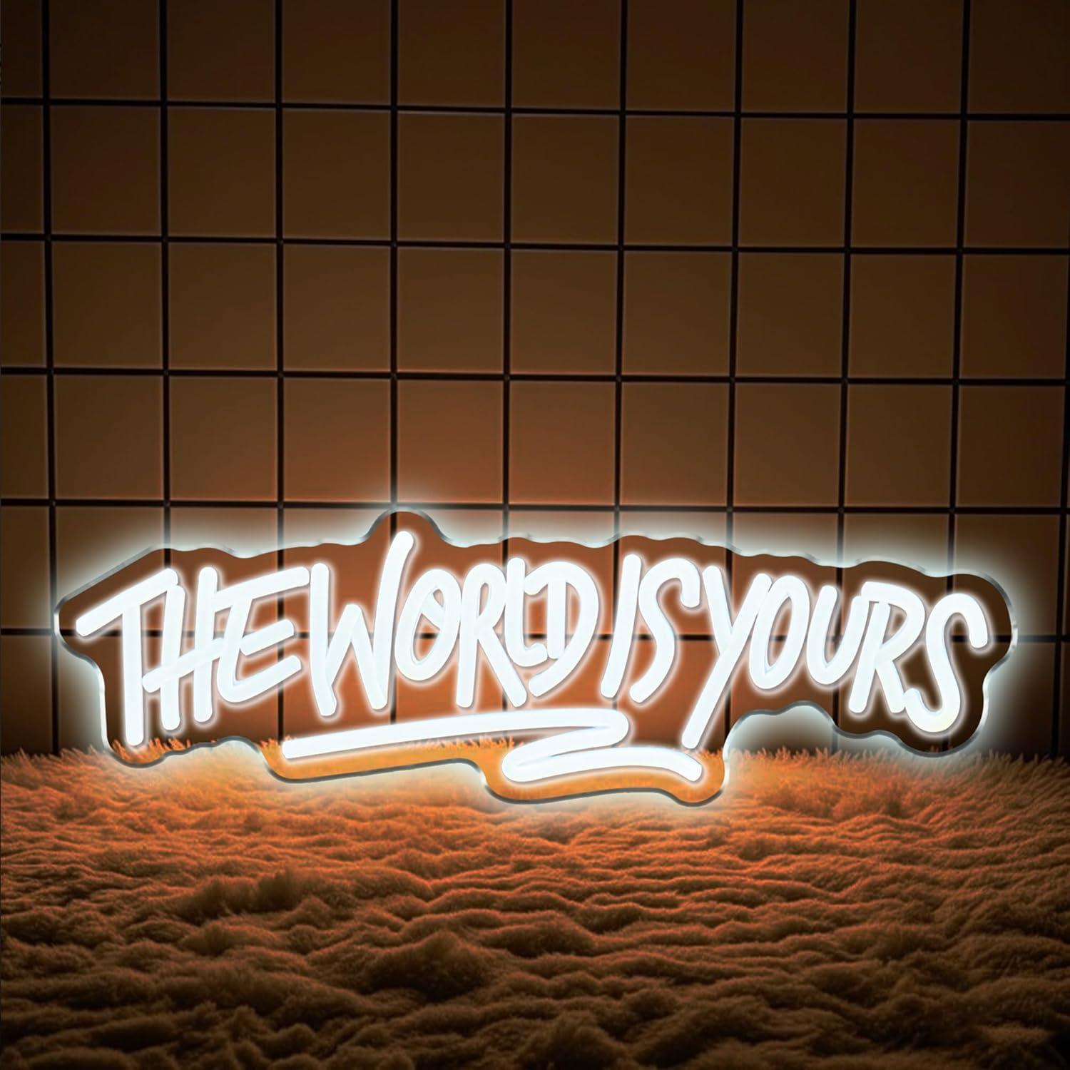Insegna al neon The World is Y - Neon Sign Party recensione e prezzo
