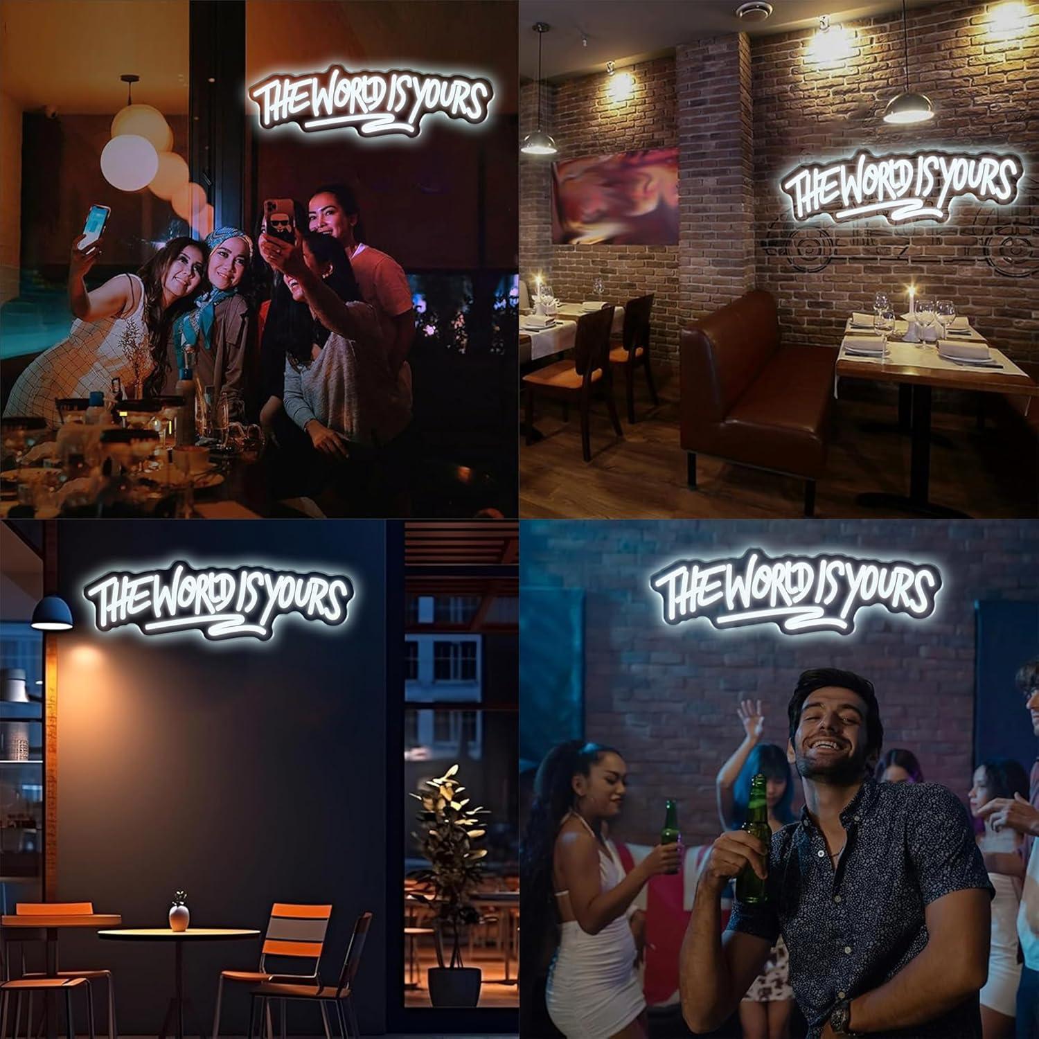 Insegna al neon The World is Y - Neon Sign Party recensione e prezzo