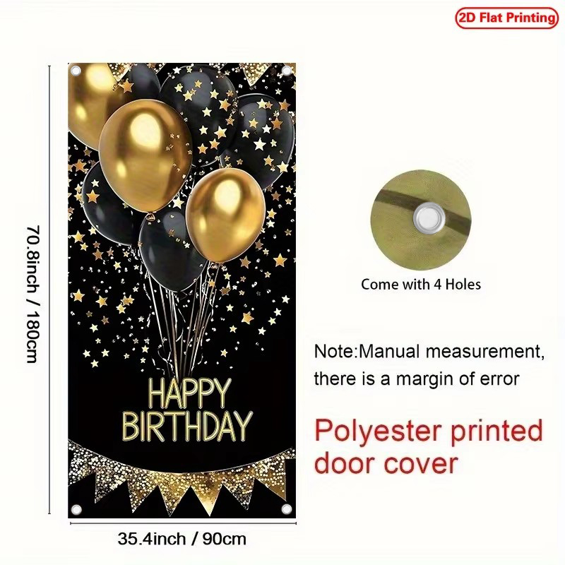 Striscione per porta 2D, 1 ele - Party Banner Gold recensione e prezzo