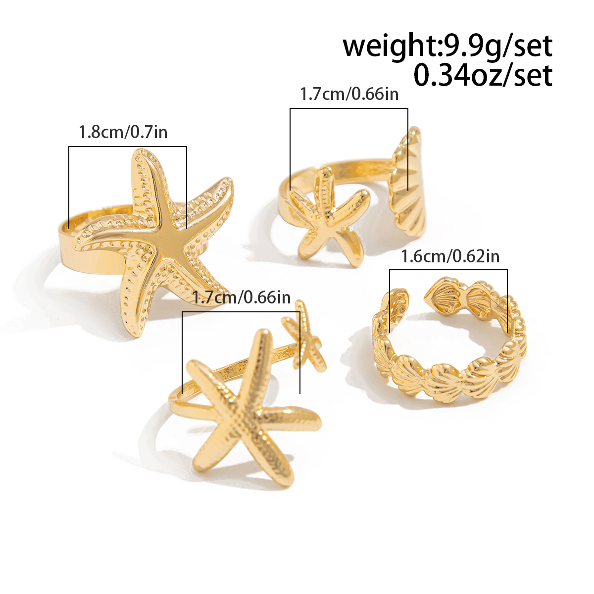SHIXIN 4 pz/set Starfish capes - Event Suppliers recensione e prezzo